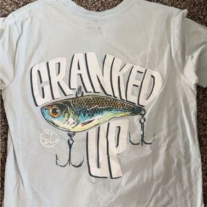 Cranked Up Graphic Tee - Light Blue